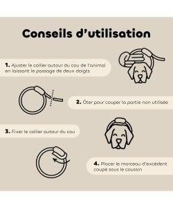 Collier Grand Chien (75 cm marron) BIO, 1 part